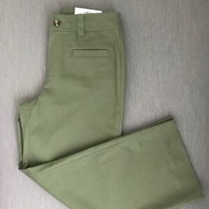 Green Women's High Rise Wide Leg Chino Pants NWT Sise 4